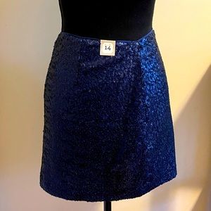 Skirt – sequins Mini dark blue